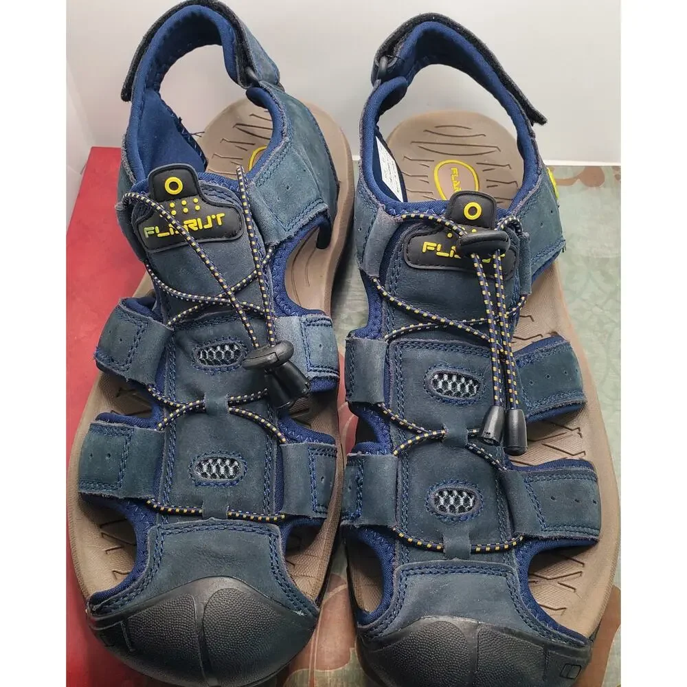 FLARUT Men's Sport Sandals Outdoor Hiking Sandals Closed Toe Leather US 14 EU 48